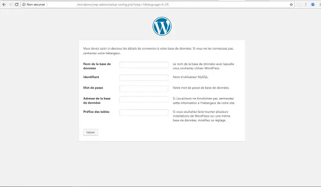 Pourquoi la page d'installation est visible par moment sur Wordpress ?